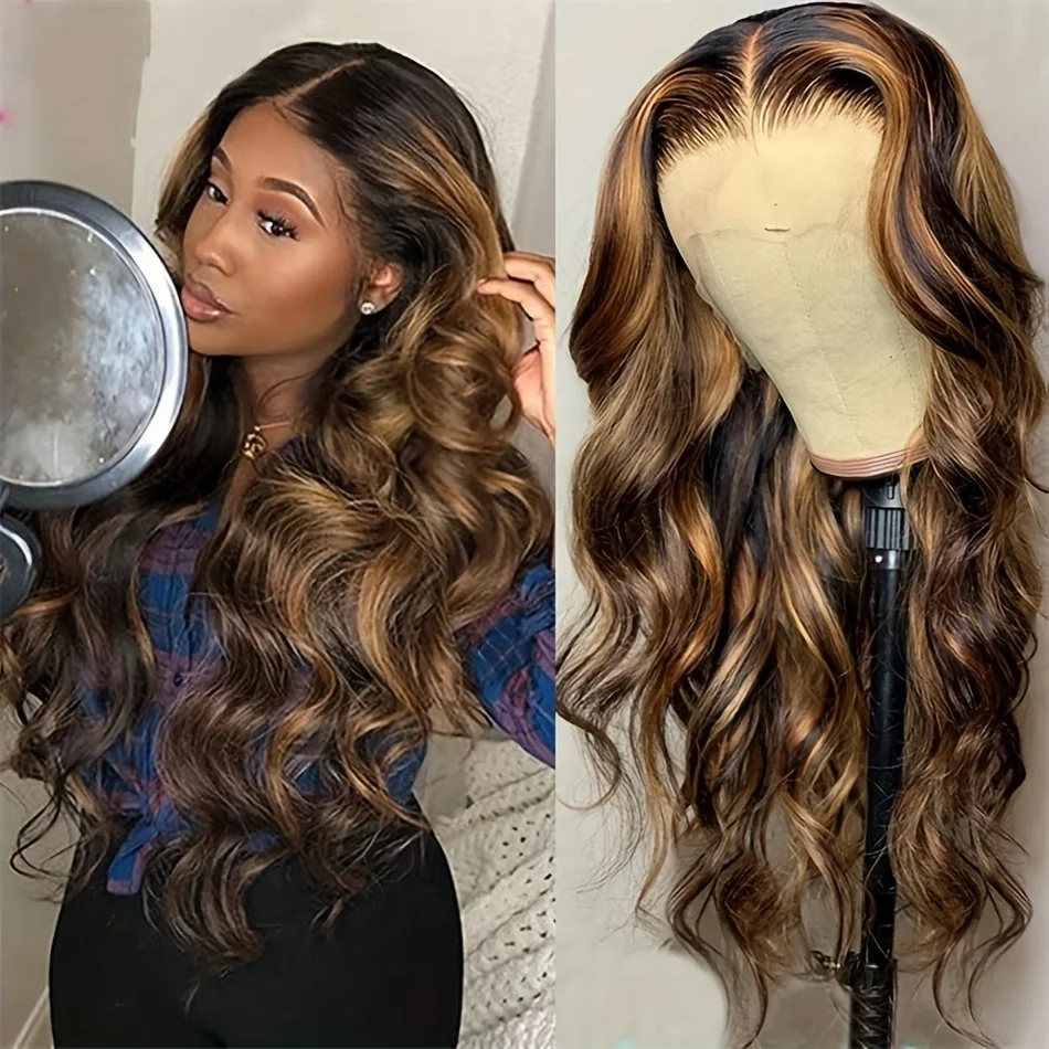 Highlight Wig Hd Lace Wig 13x6 Human Hair Brazilian Glueless Wigs For Black Women Colored 30 Inch 13x4 Body Wave Lace Front Wig