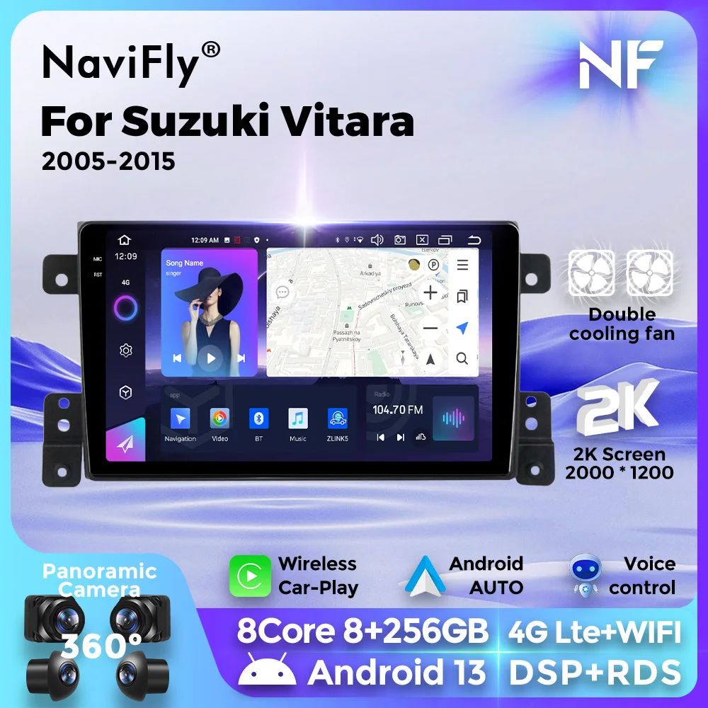 

Android 13 Wireless Carplay Car Radio 8G+256G 8core For Suzuki Grand Vitara 3 2005 - 2015 Navigation GPS Multimedia Video Player
