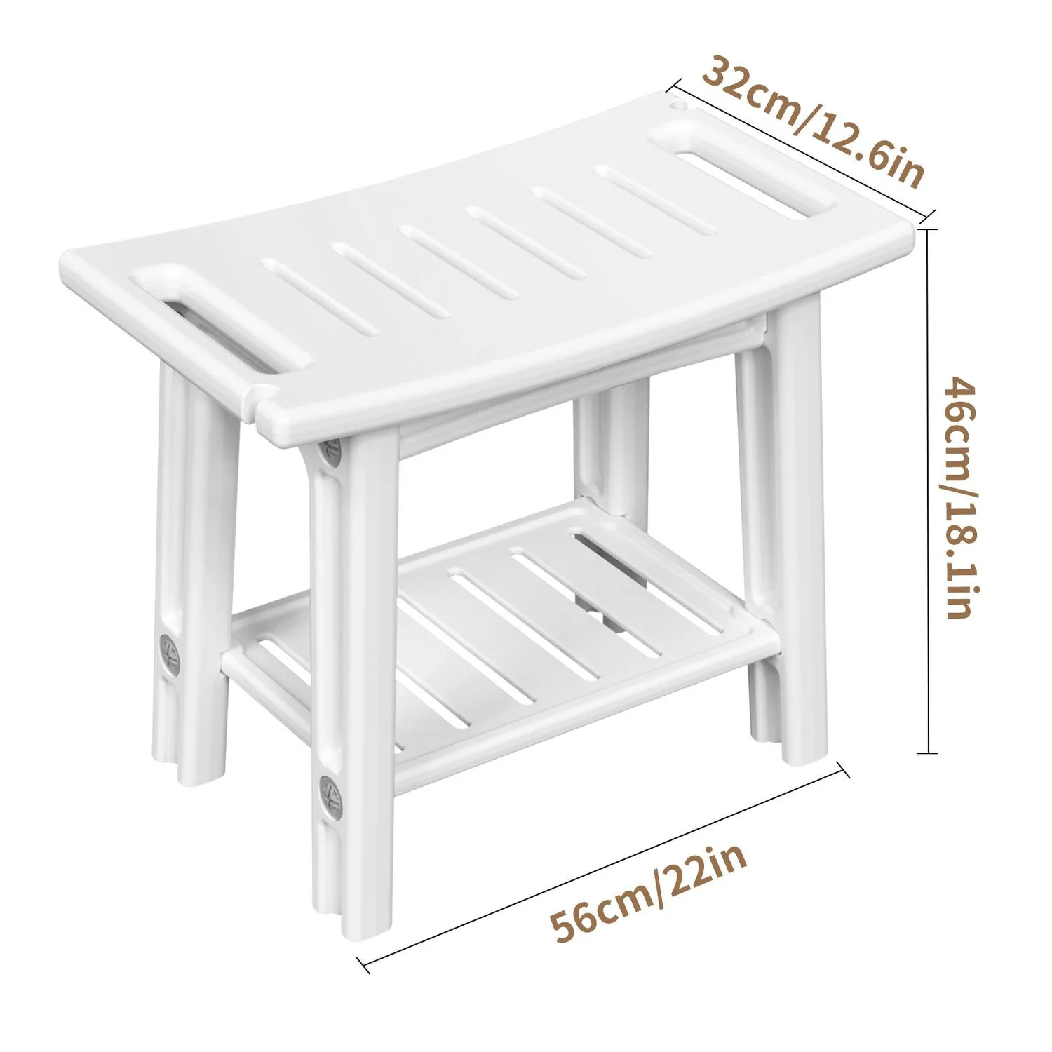 *Children's Pregnant Women Elderly Shower Shower Sitting Storage Double-layer  Household Plastic Low