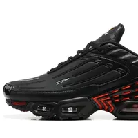 Unisex Casual Running Shoes TN3 Leather Surface Air Cushion Sports Shoes Plus3 Merging Pattern Women's Shoe EVA Insole Rubber Ou