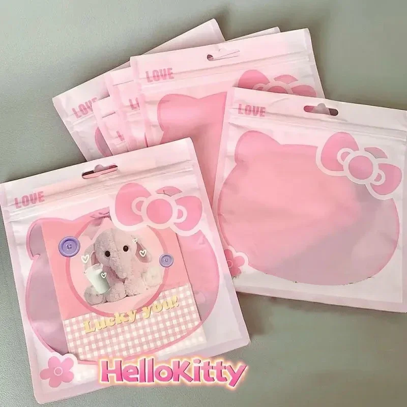 20/50Pcs Hello Kittys Gift Bag Cartoon Self-Adhesive Bag Bakery Packaging Cookie Snack Candy Sealing Bags for Wedding Party Gift