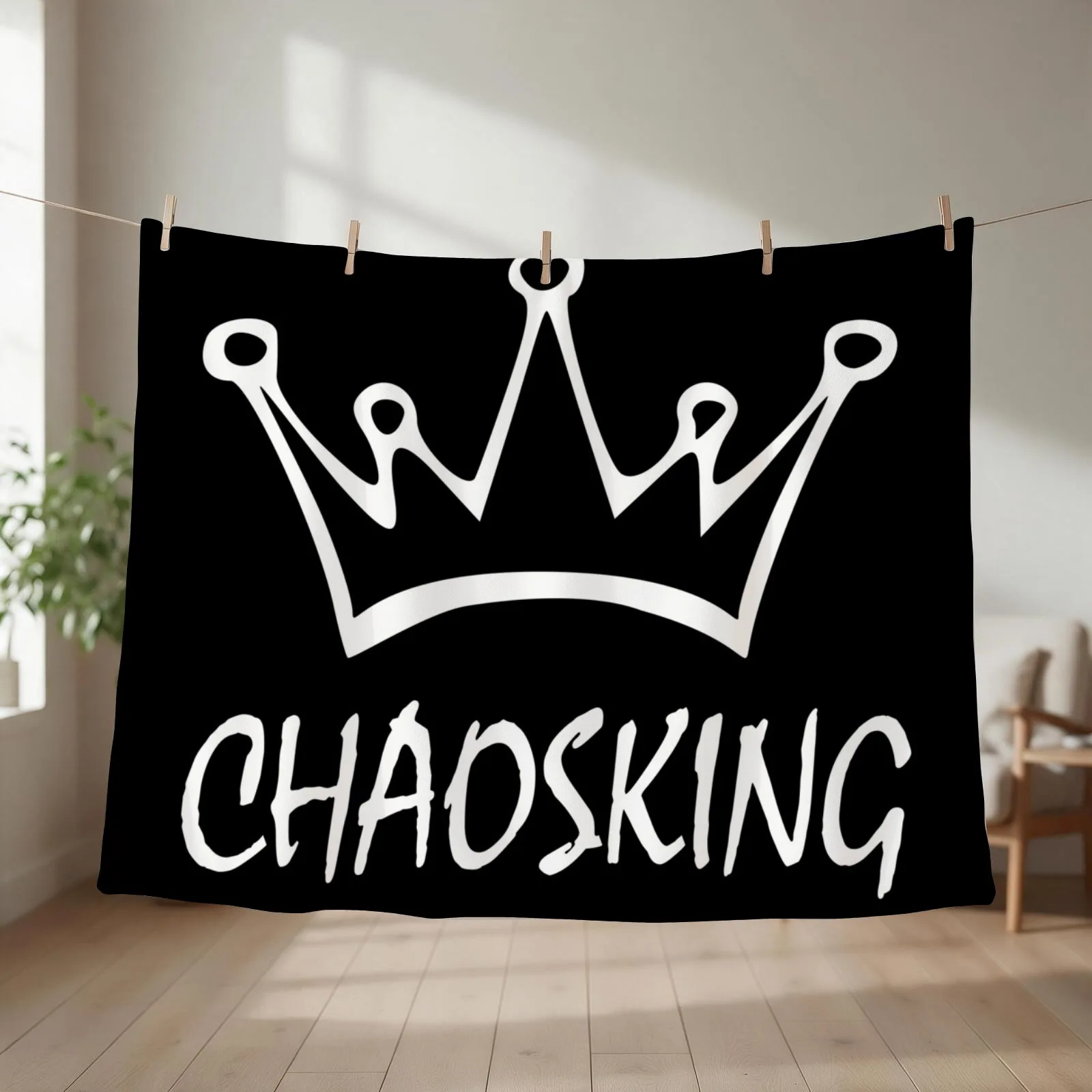 chaosking - chaos king - king Throw Blanket couch cozy soft plush fuzzy picnic outdoor blanket
