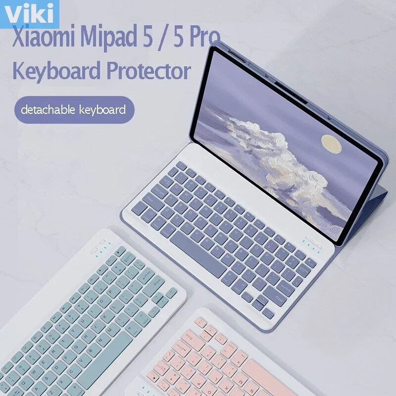 Magnetic Wireless Bluetooth Keyboard Case for Xiaomi Pad 5 Pro Xiaomi Pad 6 Pro RedMi Pad 10.6 with Keyboard Casing Cover