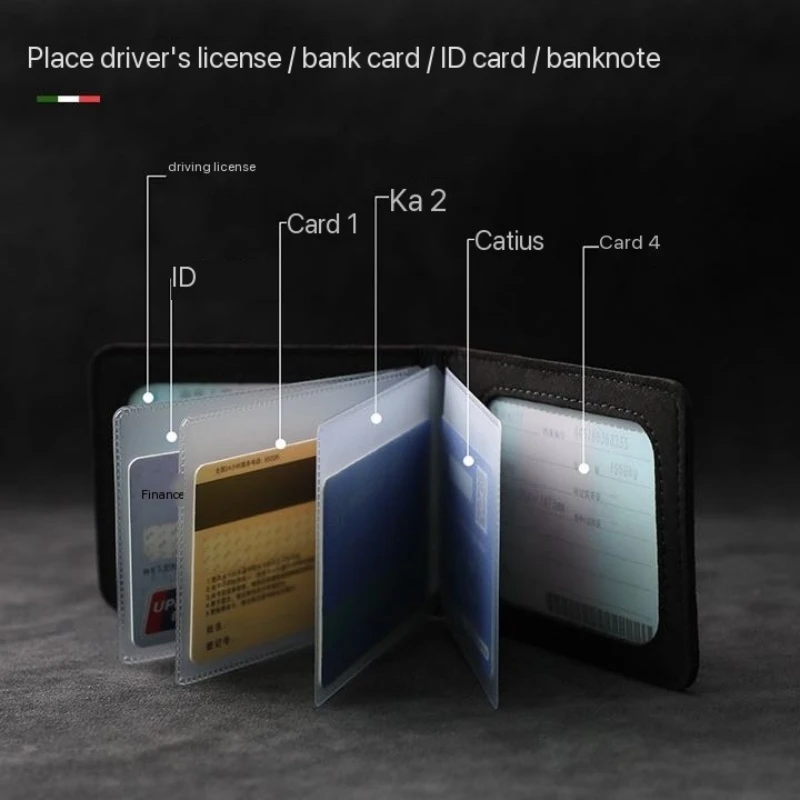 Car Driving License Wallet ID Credit Card Holder for Mazda 6 3 CX5 5 2 323 CX7 Demio Atenza Axela MX5 CX30 CX3