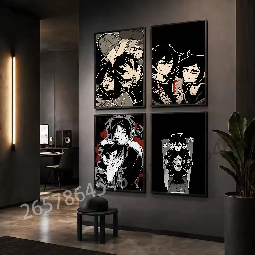 The Coffin of A-Andy and L-Leyley Poster Self-adhesive Art Waterproof Paper Sticker Coffee House Bar Room Wall Decor