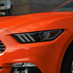 2 Pcs Car Headlight Protective Film Smoked Black Tint Wrap Vinyl Transparent TPU Sticker For Ford Mustang 2015-Present 2020 2021