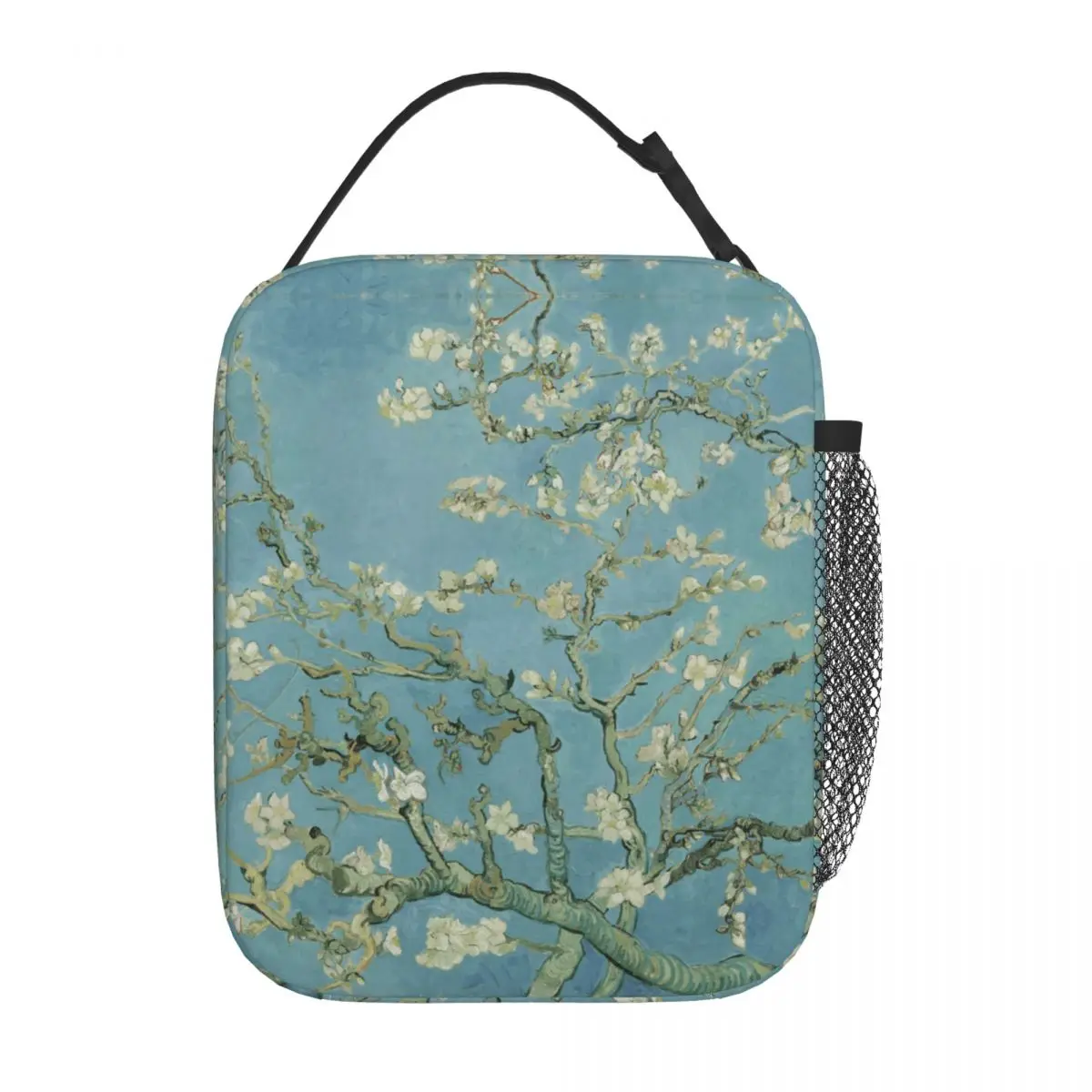 Van Gogh-bolsas de almuerzo con aislamiento térmico, pintura al óleo de árbol de almendra floreciente, caja de Arte de flores para el almuerzo, caja térmica para alimentos