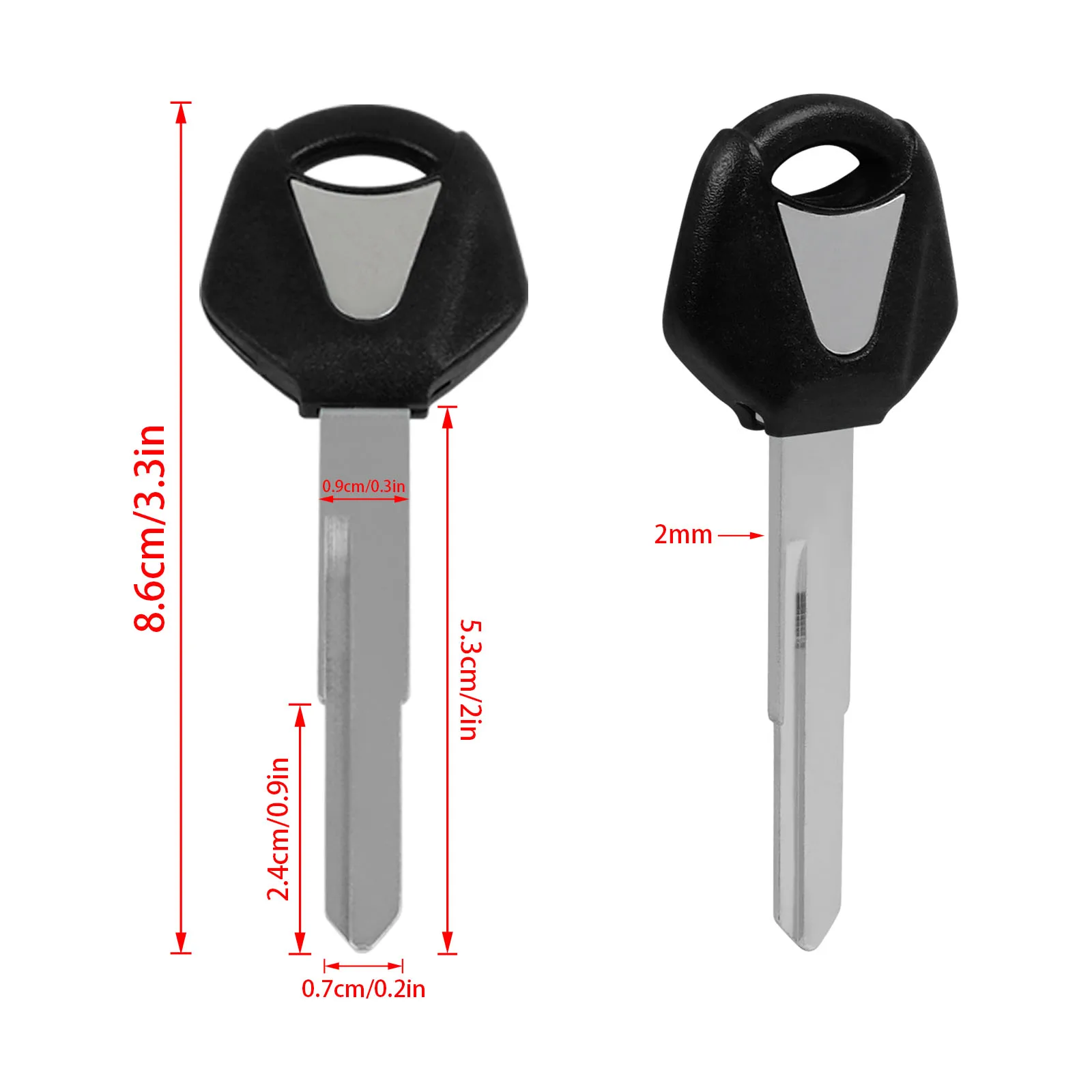 1/2/3 PCS Blank Key Uncut Blade Keys For Yamaha YZF-R1 YZF-R6 YZF R1 R3 R6 XJR1200 XJR1300 FJR1300 MT09 MT07 MT25 MT03 FZ6 FZ8