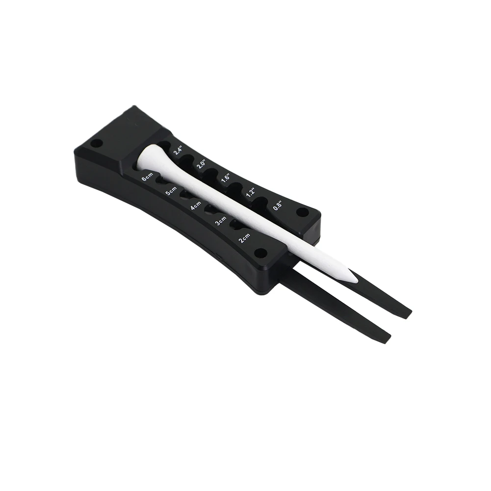 Golf Tee Holder Carbon Fiber Divot Repair Compact Device Golf Accessories Lightweight Design Multi Functional Golf Repair Tool