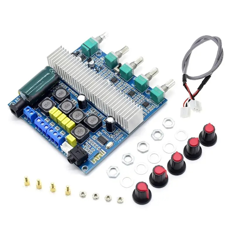 

Плата усилителя для сабвуфера X12A-Audio CA-3169B TPA3116, 2.1-канальный Hi-Fi усилитель мощности с USB и Bluetooth 5.0, 2x50 Вт + 100 Вт