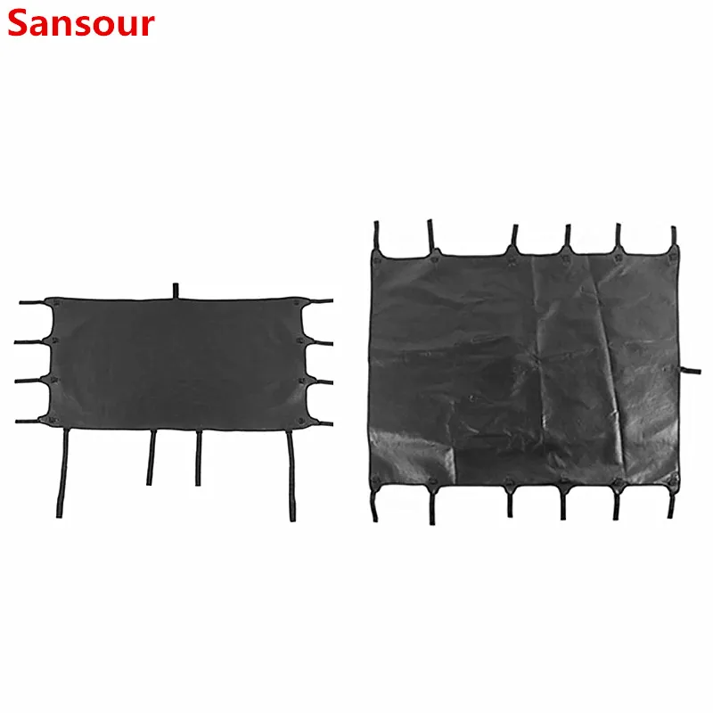 Sansour Leather Soft Roof Top Full Length Cover Sunshade Car Accessories for Jeep Wrangler TJ 1997-2006