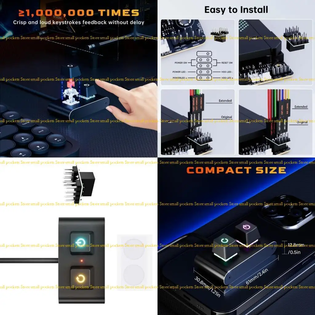 

R1WD Easy Access External Power Reset Switches for Computer Aluminum Shell