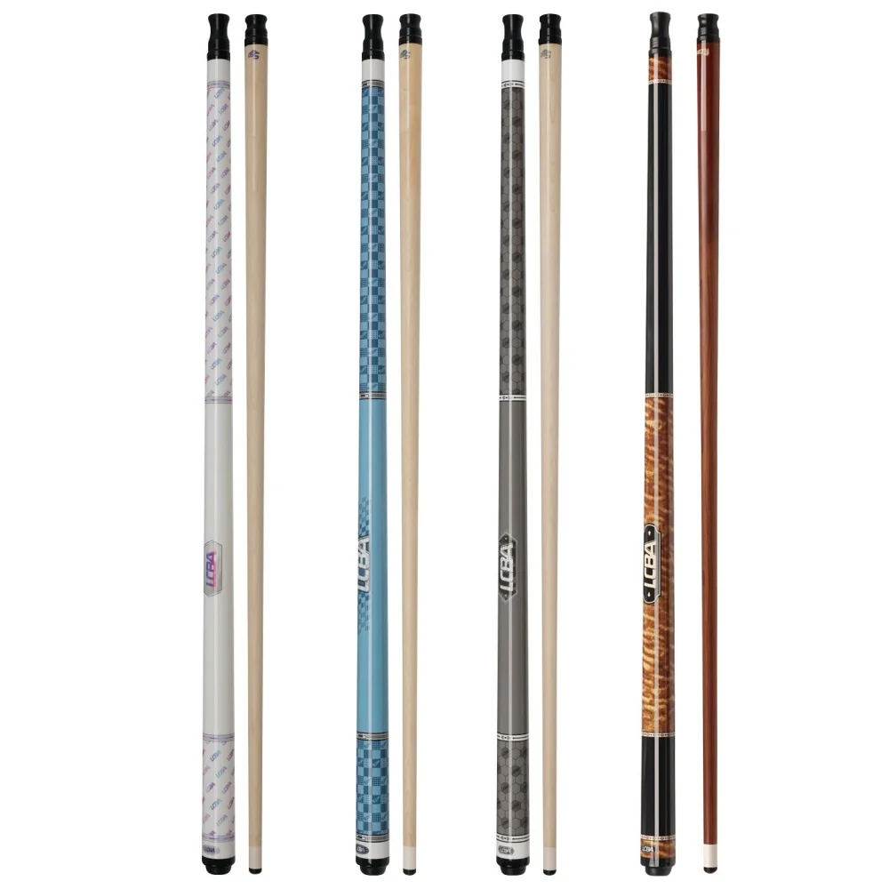 LCBA Billiard Pool Cue Stick 58 Inch , Premium Hard Maple Shaft 12.5mm, Multiple Designs for Billiard Game