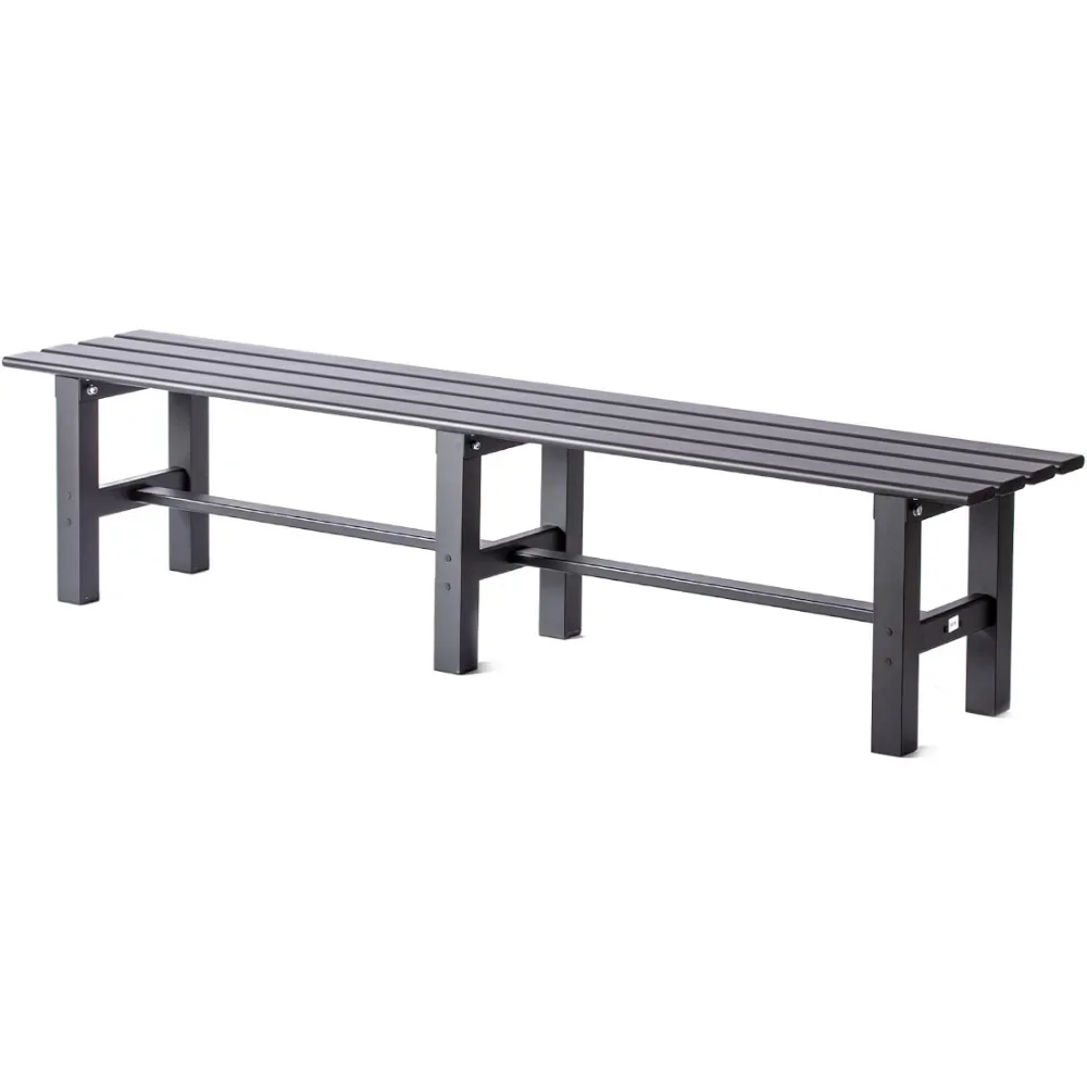 Outdoor Terrace Bench Black, 70.9 X 14.2 X 15.7 Inches, Lightweight, Suitable for Outdoor Benches on Terraces and Lounges