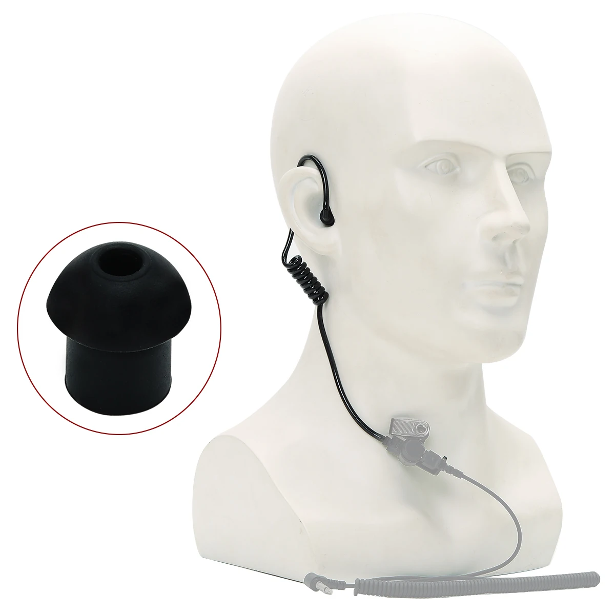 ABBREE Replacement Acoustic Coil Tube Walkie Talkie Earpieces for Baofeng Motorola Kenwood Retevis Midland Two Way Radio Headset
