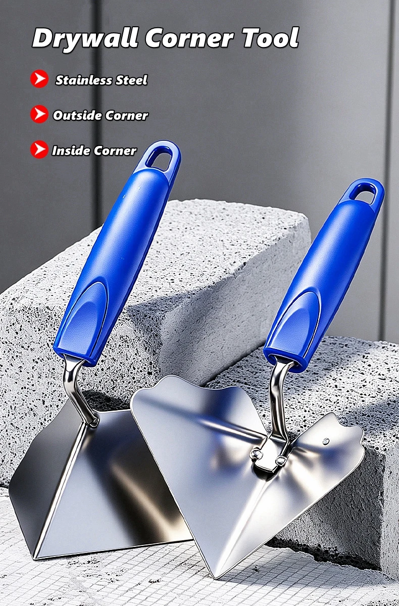 Drywall Corner Construction Tools Stainless Steel Putty Knife Drywall Scrapers Hand Tool Inside Outside Corner Scraping Puller