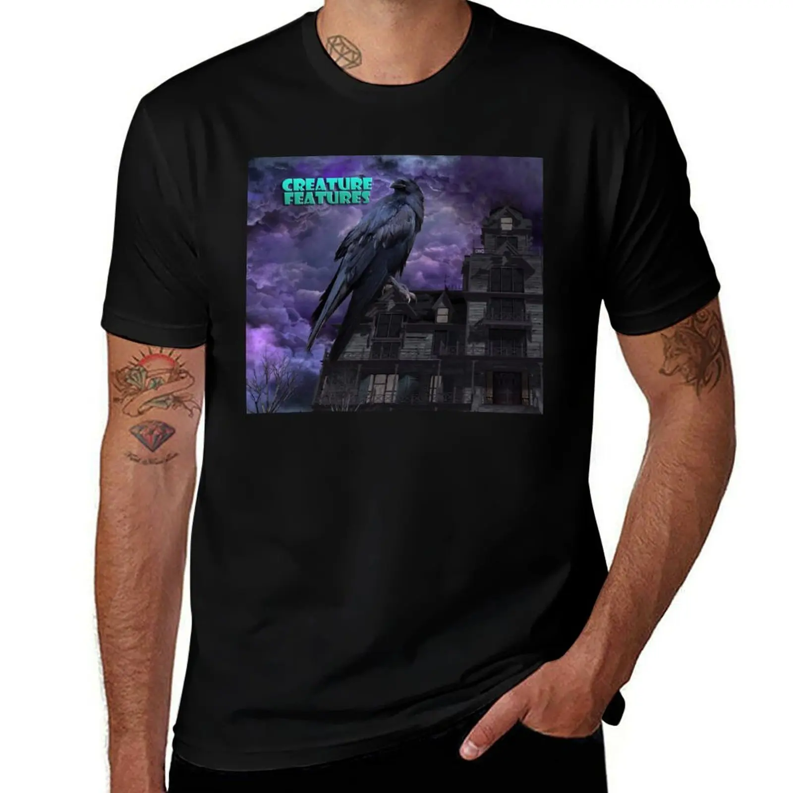 

Raven House T-Shirt anime t shirts oversize t shirt men 100% cotton luxury brand T-Shirt