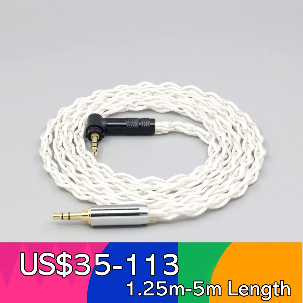 Graphene 7N OCC Silver Plated Type2 Earphone Cable For Fostex T50RP Mk3 T40RP Mk2 T20RP Mk2 Dekoni Audio Headphone LN008495