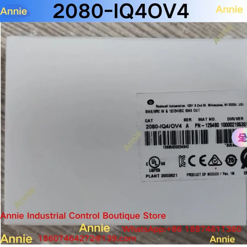 Brand new 2080-IQ4OV4 input/output hybrid plug-in module