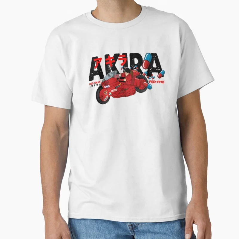 

1017 Akira 80s Neo Tokyo Explosion Cyberpunk Anime T shirt Large size Tops Manga Graphic Print Y2k Clothes Cartoon Tee