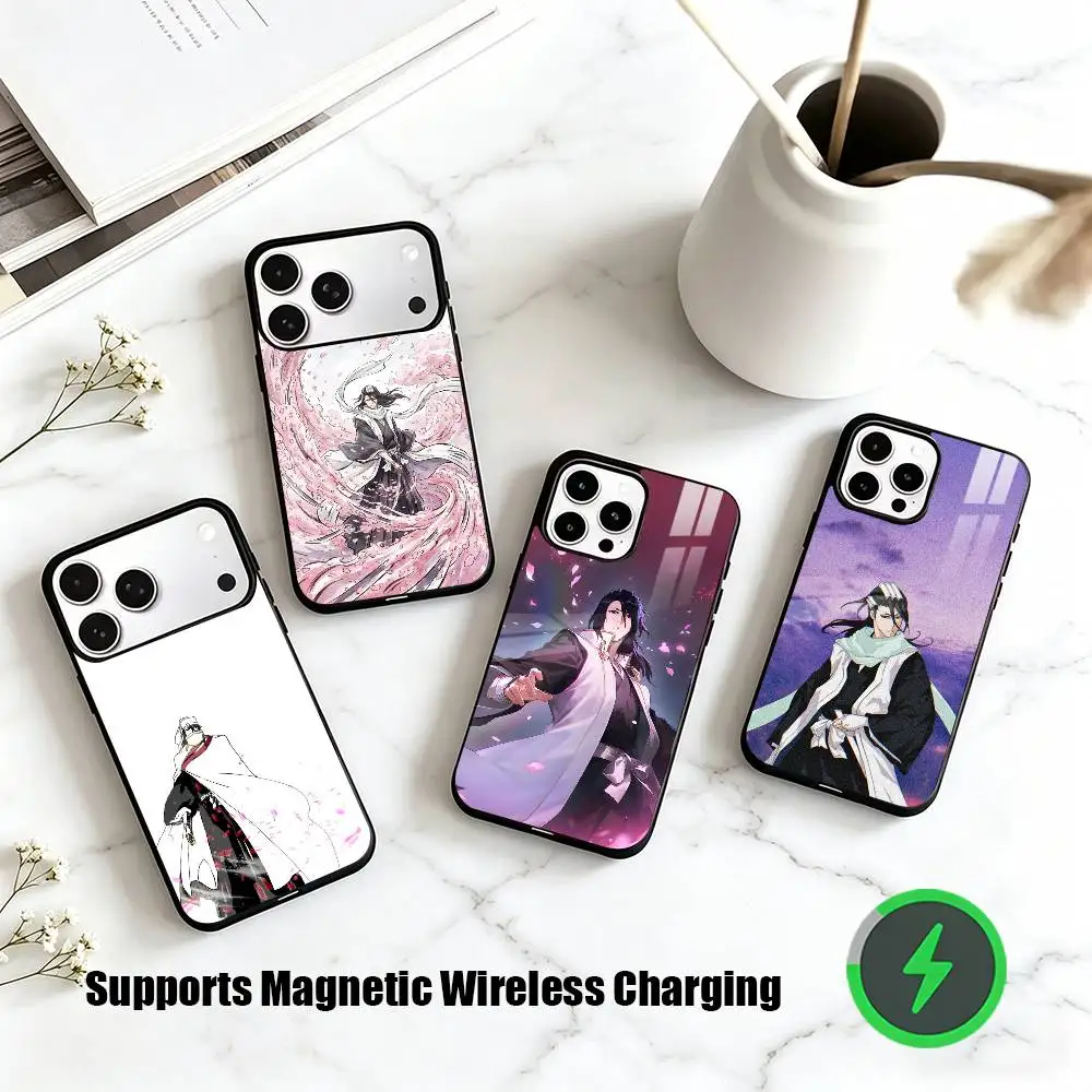 

K-Kuchiki Byakuya Anime Phone Case For iPhone17,16,15,14,13,12,11 Plus,Pro Supports Magnetic Wireless Charging