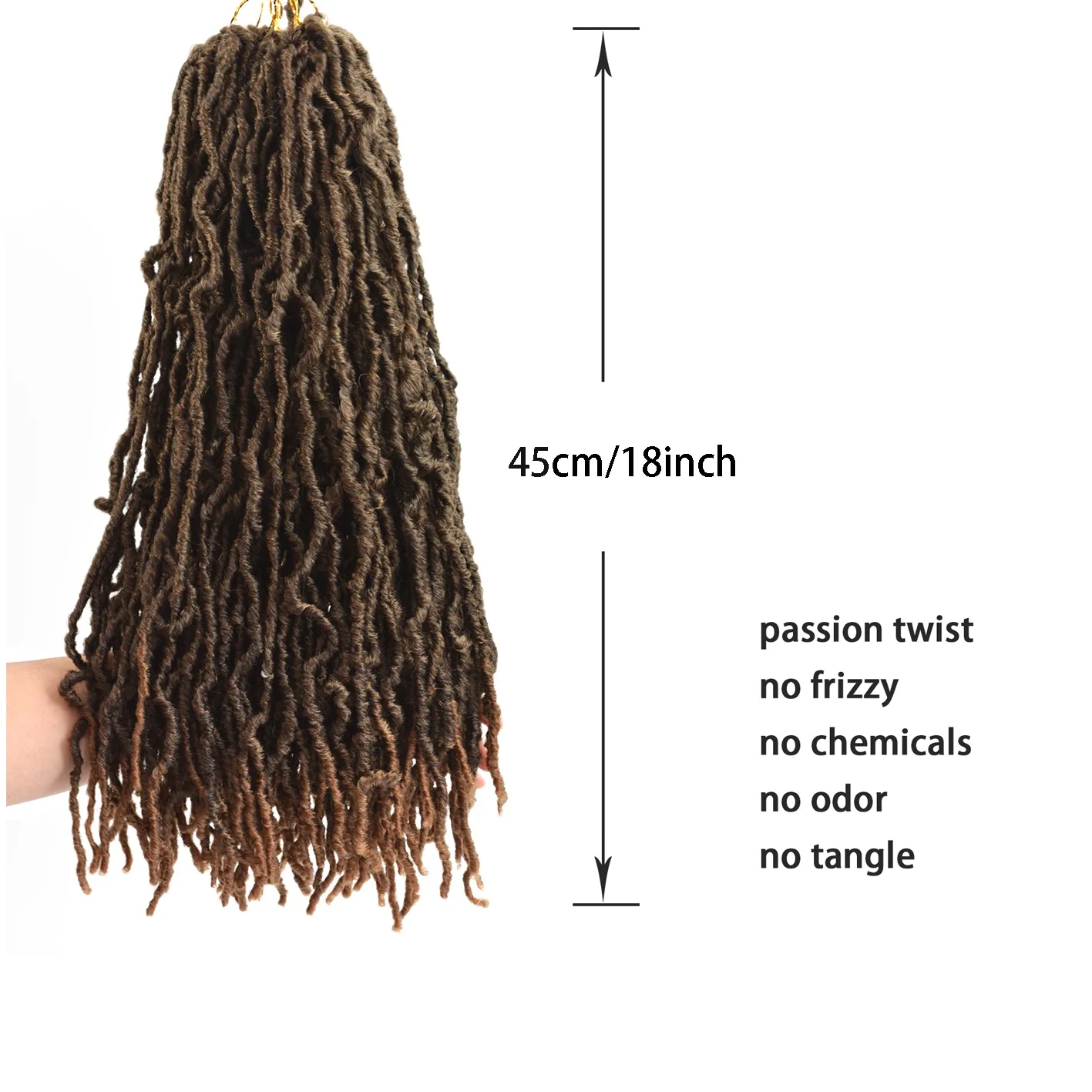 

Искусственные локоны, вязанные крючком косы для волос, натуральные локоны, вьющиеся волнистые синтетические вязанные крючком косы, дреды для женщин, наращивание волос