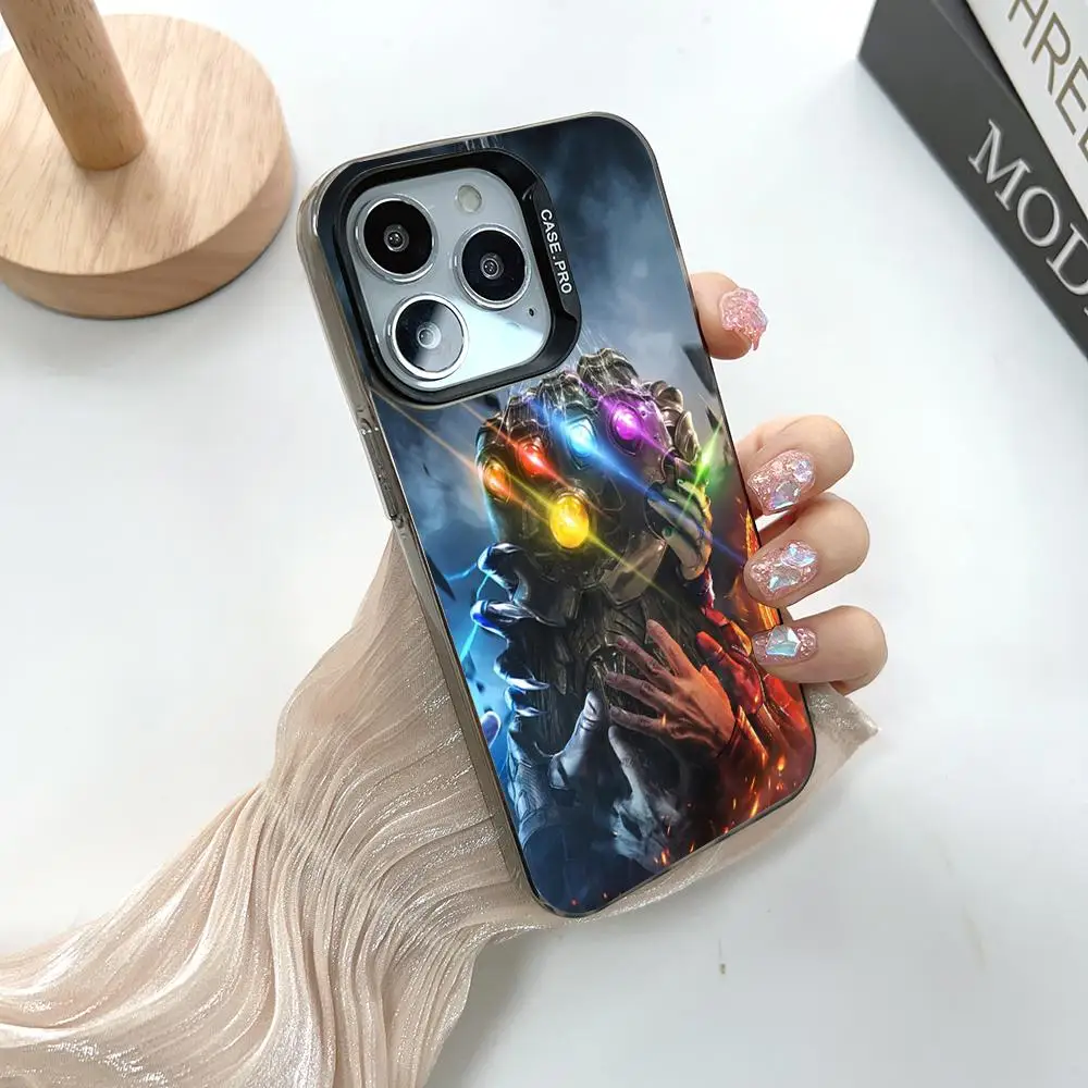 Marvel Thanos MINISO Mouse Pad BLACK Popular In Korea Wholesale Case For IPhone 16 15 14 13 12 Pro XR Shockproof Color Cover