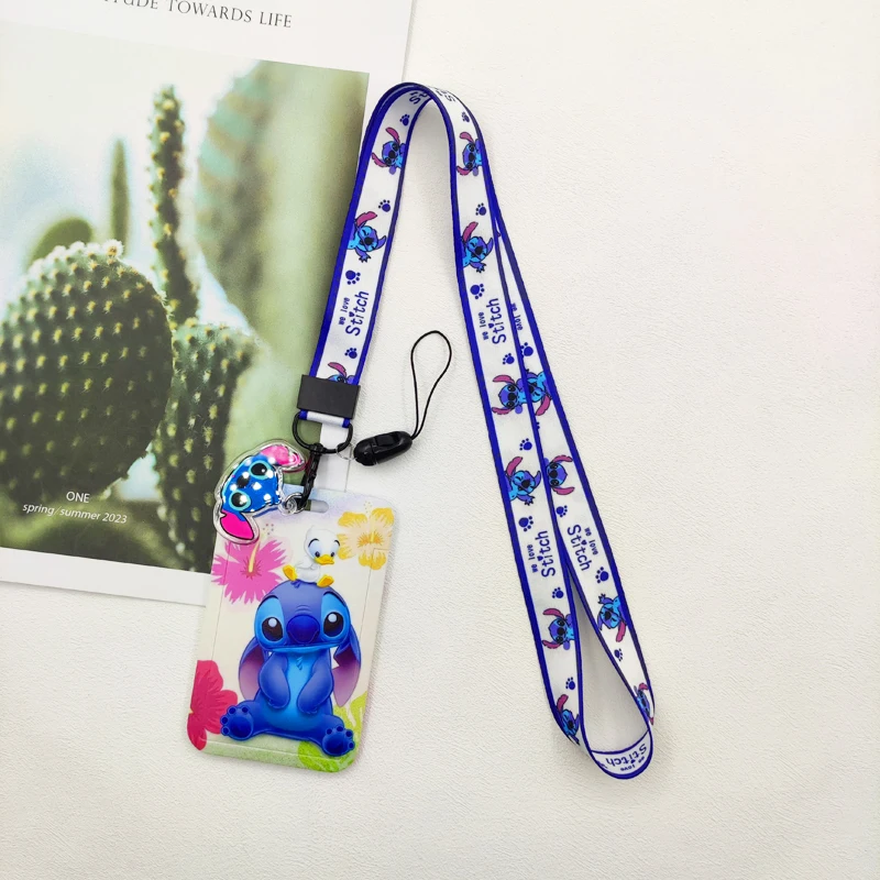 ديزني غرزة حامل بطاقات التعريف الشخصية الحبل الفتيات معرف بطاقة الائتمان حالة الأولاد الرقبة حزام الباب حامل بطاقة المفاتيح اكسسوارات هدايا الاطفال #6