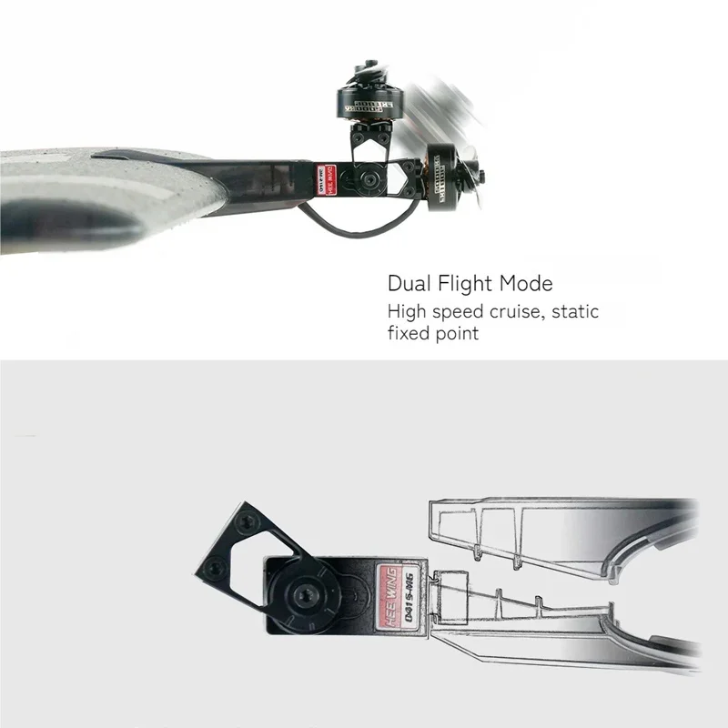 HEEWING T-1 VTOL Vertical Lift PNP Semi Assembly with Flight Control FPV Fixed Wing Y3 Vertical Takeoff and Landing Airplane