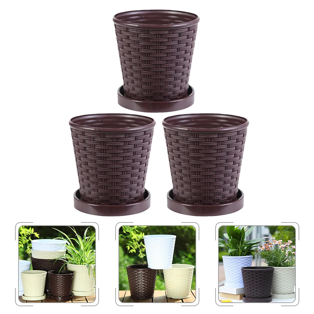 3 Sets Household Flower Pot Indoor Indoor Planters Snake Succulent Flowerpot Garden Flowers Planter Resin for Lightweight