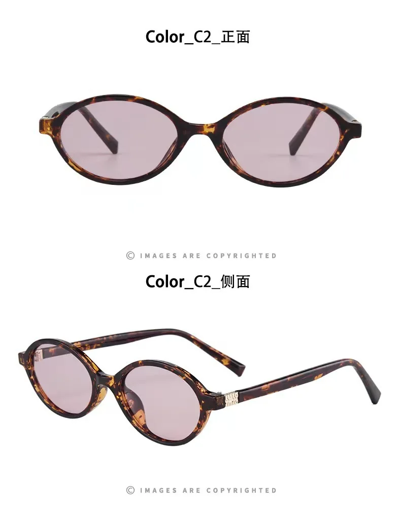 Neue Vintage Ovale Sonnenbrille für Damen und Herren Marken-Ellipsen-Sonnenbrille Ovale Brillen für Männer und Frauen – Detail 11
