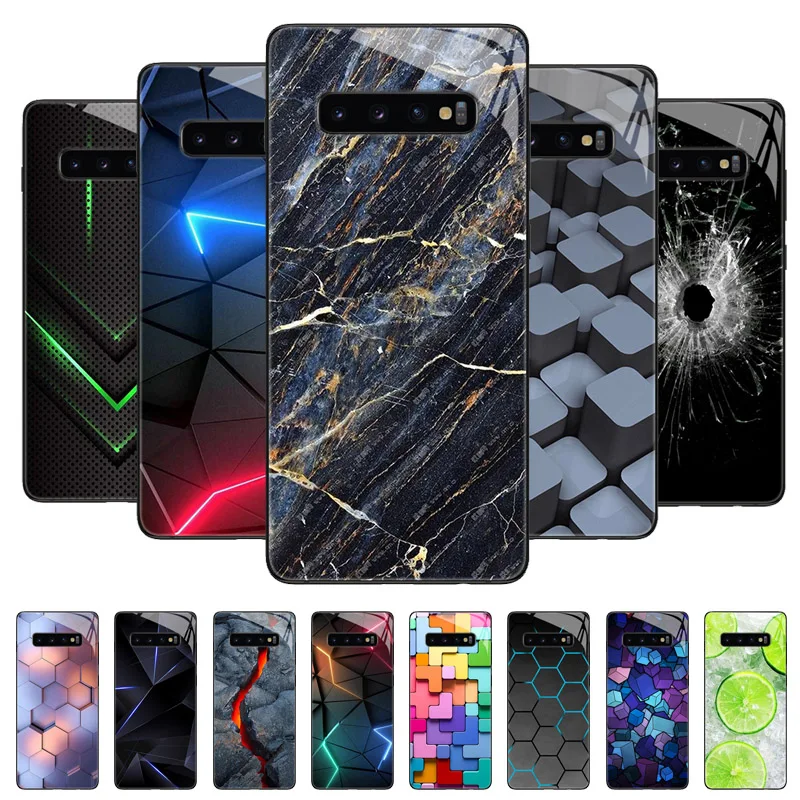For Samsung S10 5G Case Cover Tempered Glass Case Coque For Samsung Galaxy S10e S10 S20 FE Ultra Plus S 10 Lite Protect Case