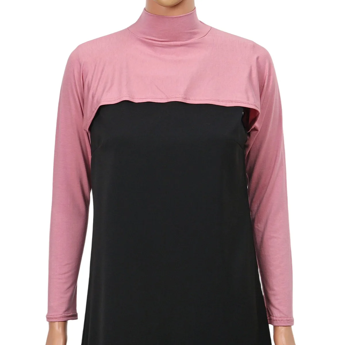 女性用ムスリムワンピース、ロングショルダースリーブ、ショールアームネックカバー、シュラッグクロップトップ、モーダルボレロ、イスラムヒジャブアクセサリー、オーバースリーブ