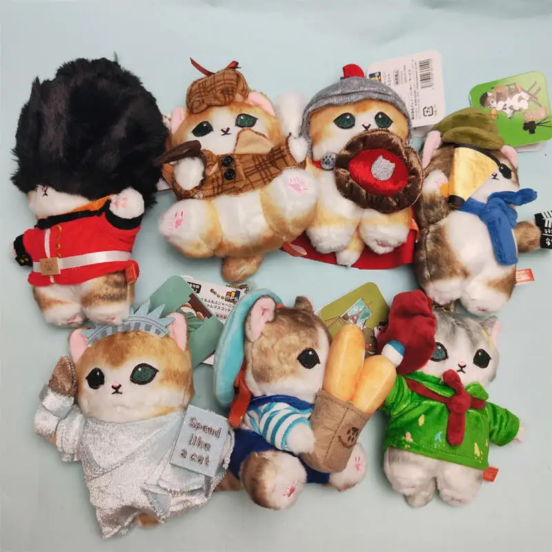 Uroczy Kreskówkowy Kawaii Mofusand Podróżujący po Świecie Chleb Strażnik Malarz Kot Pluszowa Lalka Brelok Zawieszka do Torby Zabawka Prezent