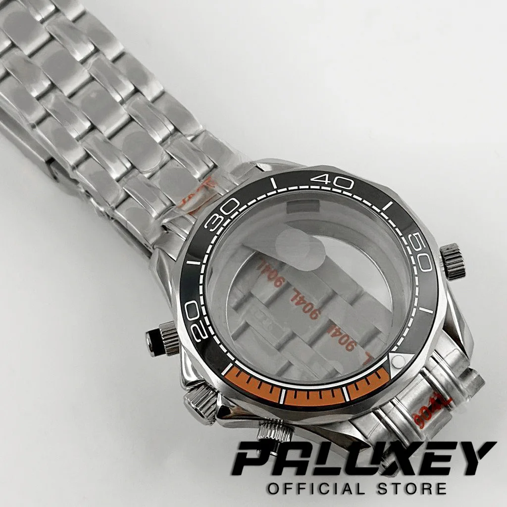 VK63 41 mm multifunktionales Quarz-Chronographen-Uhrengehäuse, Saphirglas, passend für VK63 VK64 Uhrwerk Seamaster 300 Uhrengehäuse