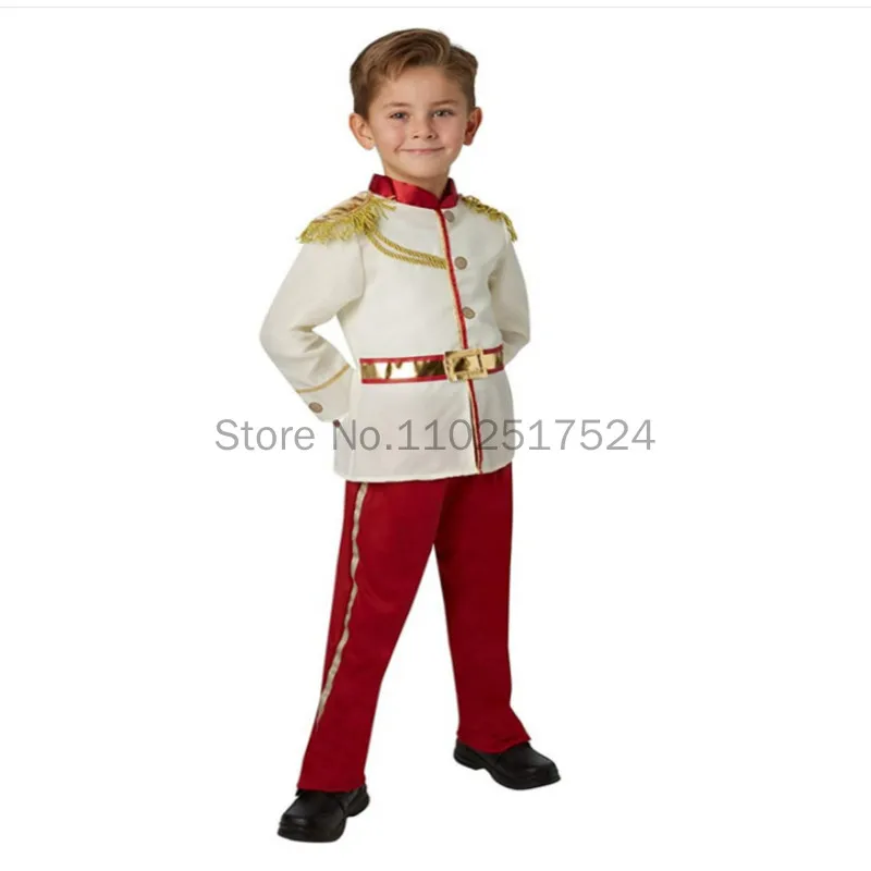 Halloween Chrsitmas Medieval Royal Prince Kids Costumes School Top Pants Dress Up for Toddler Boys 3-10 Years Old Cosplay