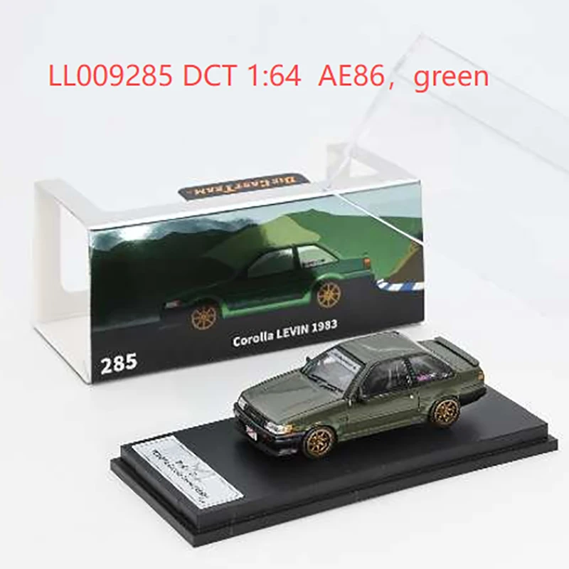 

Масштабная модель автомобиля DCT 1:64 AE86 Corolla LEVIN 1983, имитация из сплава, статическая коллекционная игрушка, подарок, сувенир, украшение