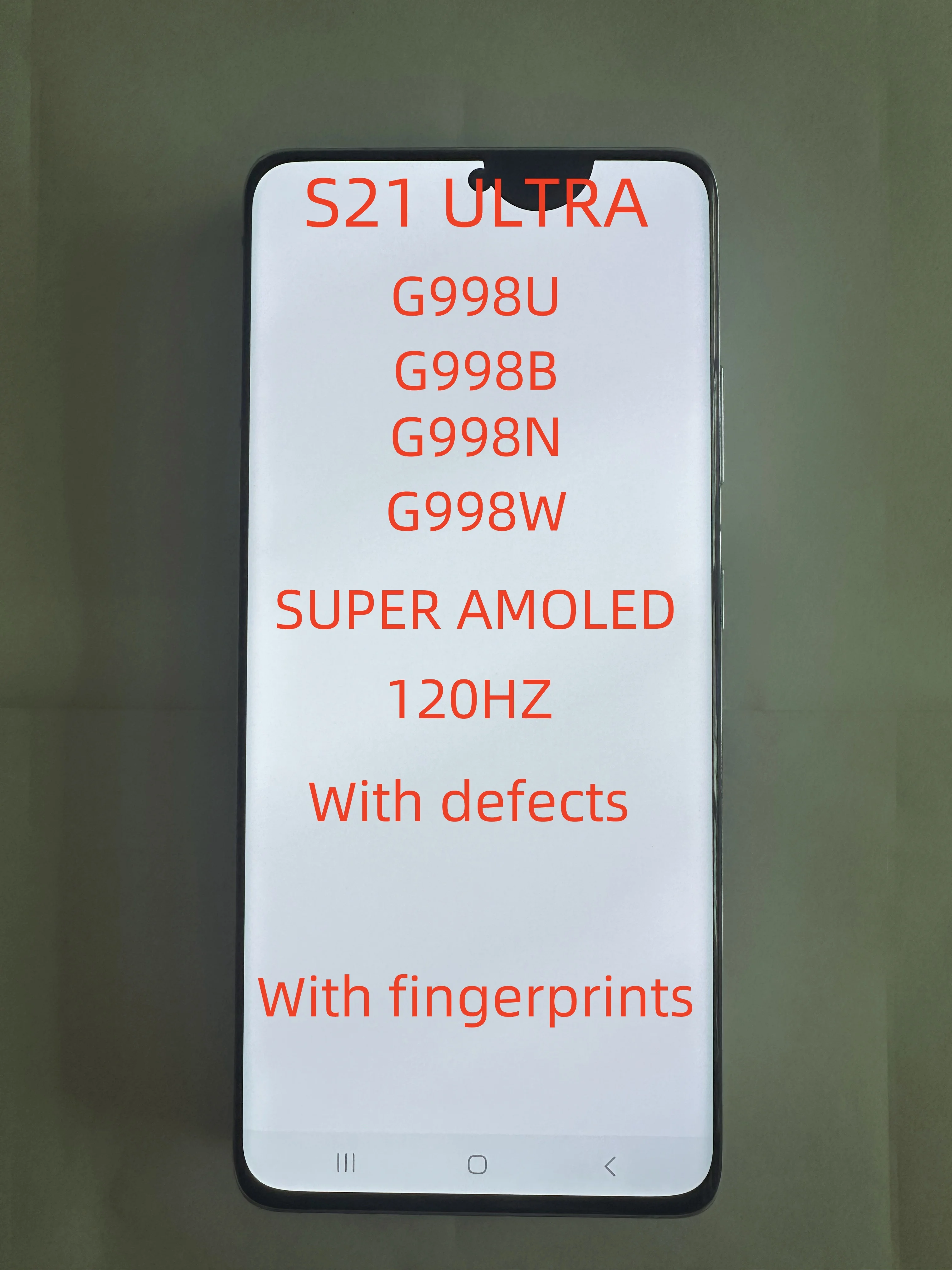 6.8'' Super AMOLED 120Hz For Samsung Galaxy S21 Ultra G998 G998B. G998B/DS G998U G998N 5G LCD Display Digital Touch Screen.