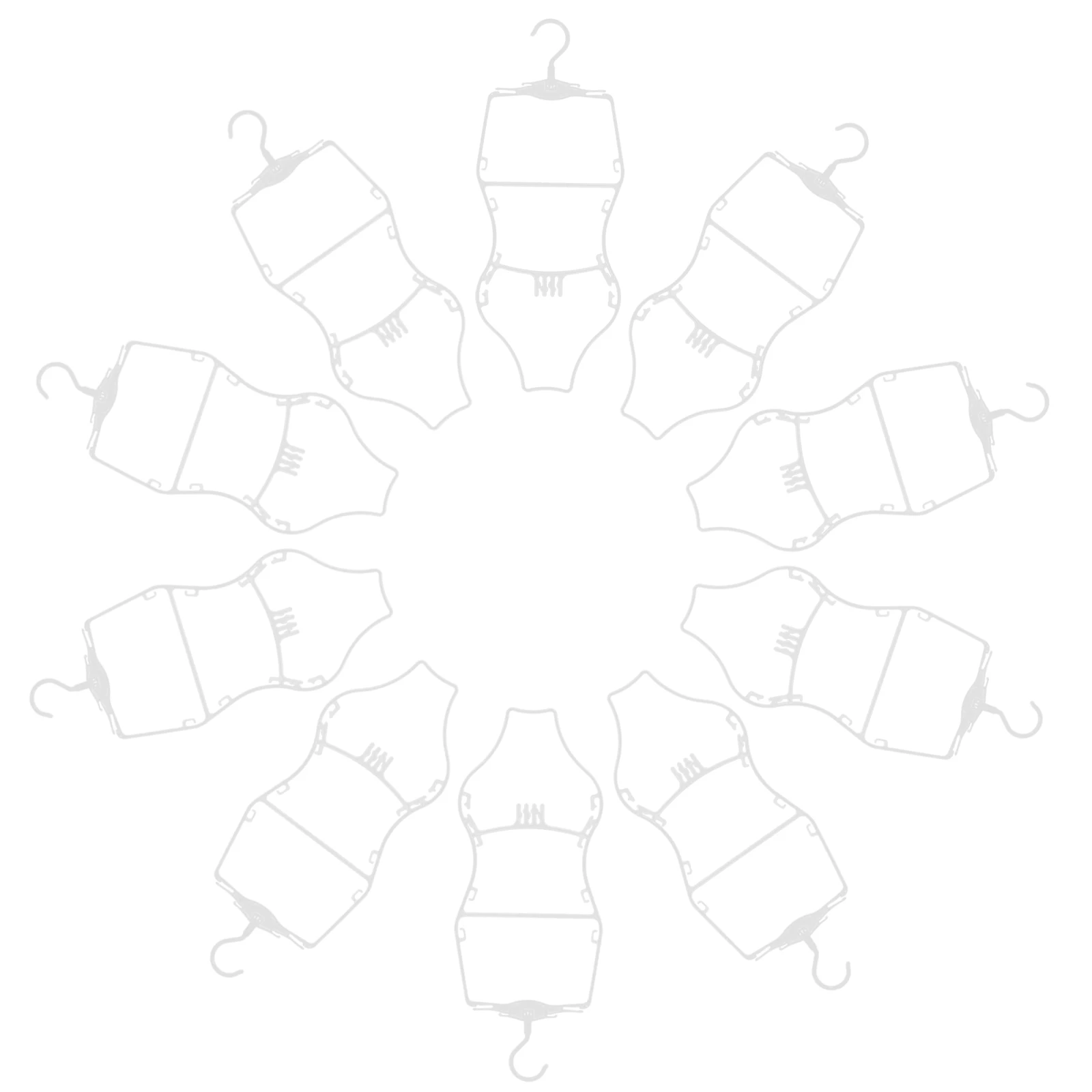 

10 Pcs 's Swimsuit Hanger Wire Hangers for Clothes Clothing White Plastic
