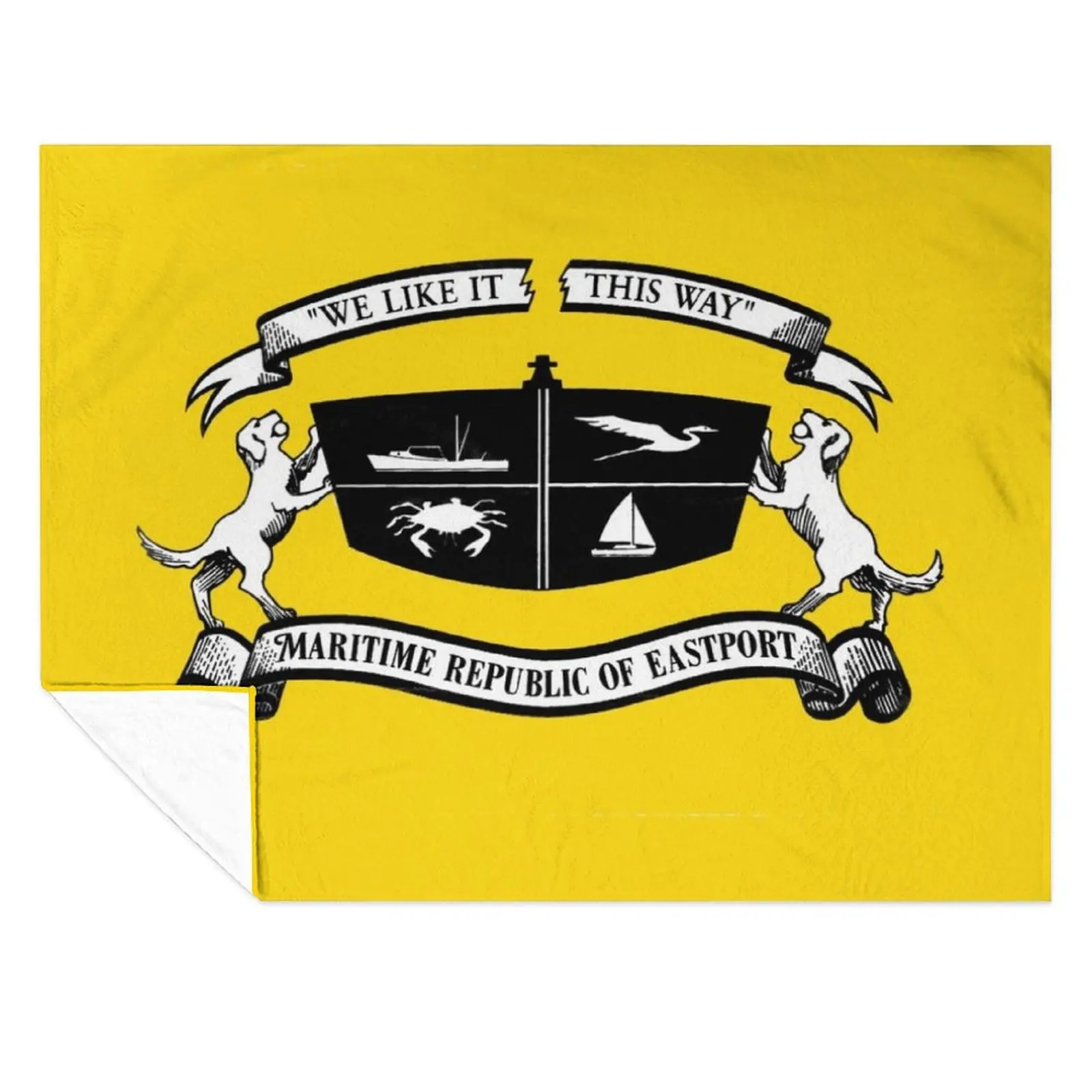 

Flag of Maritime Republic of Eastport Throw Blanket Beautifuls wednesday Luxury St Blankets