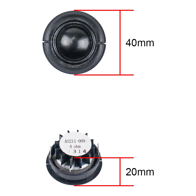 GHXAMP 40mm 4ohm 15W For Vifa Classic Oil Tight Silk Film Treble Tweeter High pitched Horn Neodymium With Aluminum Radiator 2pcs