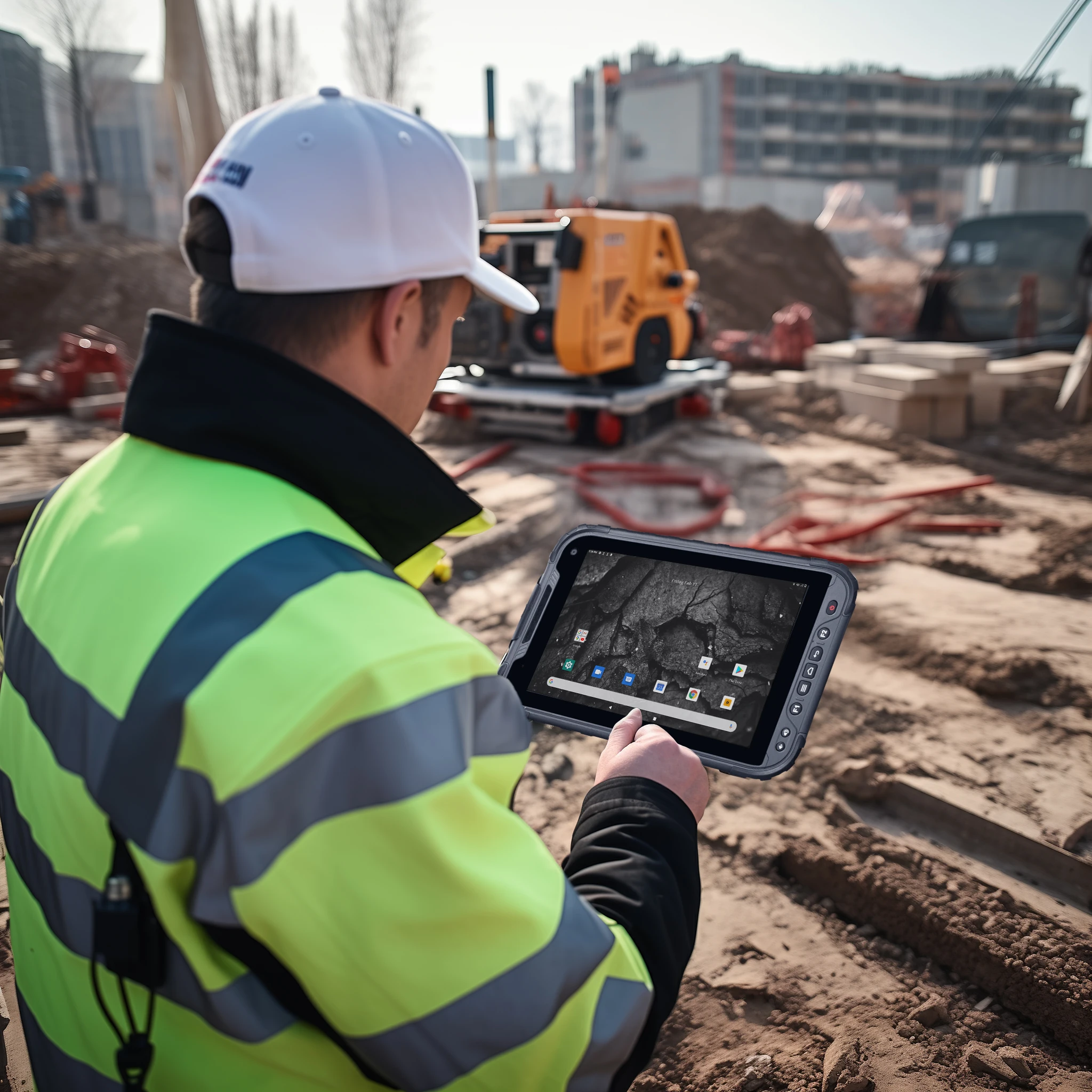 2025 RDC80 8 Zoll langlebiges IP67 Präzise Positionierung Android 13 GIS Datensammler-Tablet RTK