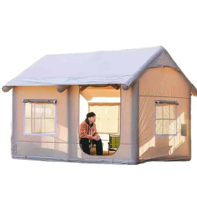 2025 600D Oxford Cloth Waterproof Fabric Large Inflatable Tent Air Conditioned Tent With Fireplace