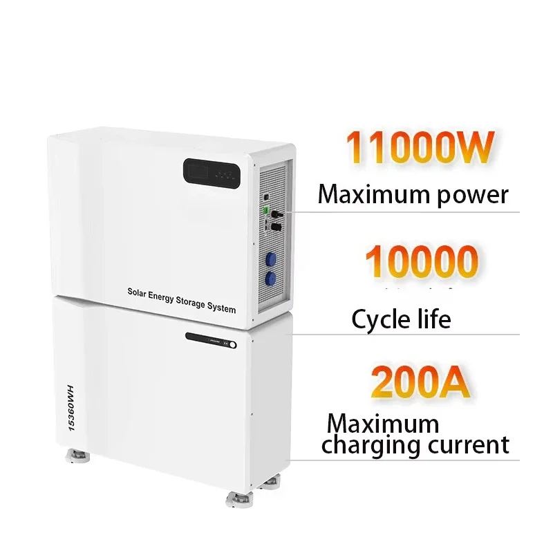 Energy Storage Reverse Control Integrated Machine 15-30KWH Split Stackable LiFePO4 Lithium Battery Pack 51.2V CAN Grid