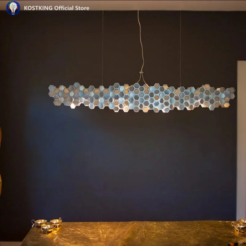 Postmodern Stainless Steel Pendant Light Reflective Decorative Effect for Restaurant Bar Table Lamp Designer Personal Touch