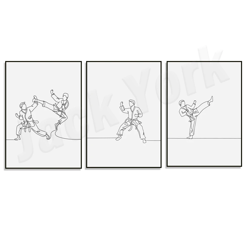 Karate art print, simple karate poster, black and white karate print, karate gift, martial art, karate boy room decor,