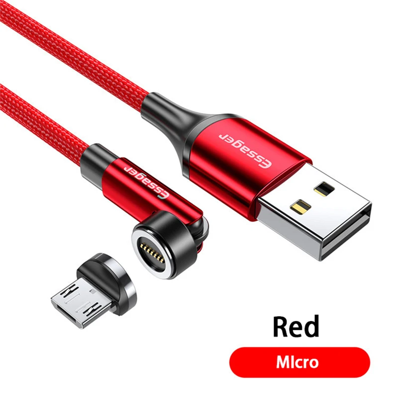 Essager 540 Rotate Magnetic Cable 3a Fast Charging Micro usb Type C cable For Iphone Xiaomi Magnet Charger Phone Wire Cable Data