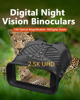 2.5K UHD 40M Pixels Binocular 10X Optical 8X Zoom Digital Telescope 300M Infrared Night Vision Hunting Camping Bird Wildlife Cam