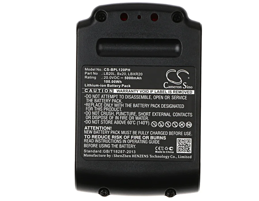 

Сменный аккумулятор CS для Stanley FMC625D2, FMC645D2, FMC675B, FMC675B-XE, FMC688L, FMC698B, FMC705B-XE, артикул: FMC687L, 5000 мАч / 100 Вт·ч