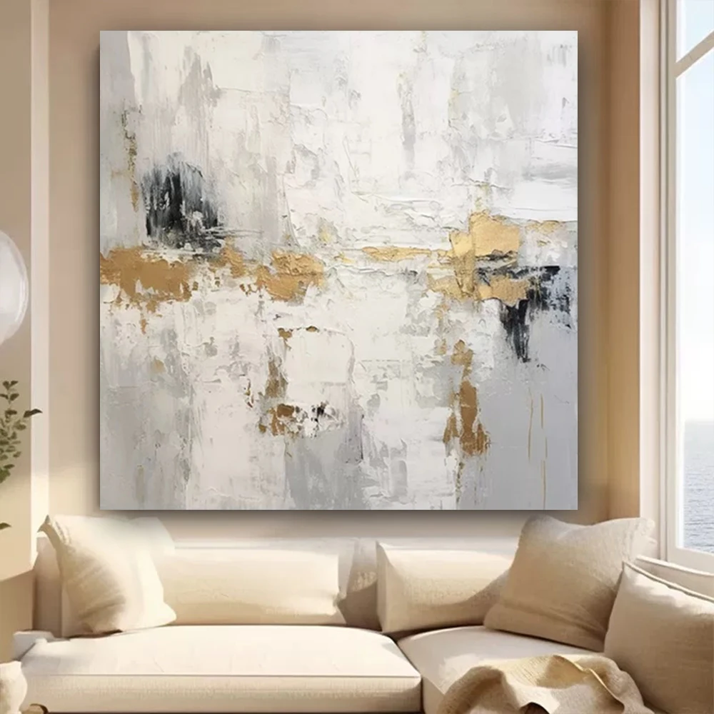 

European Home Canvas Decor Wall Art Hand-painted Oil Painting Girl Standing In The Rain Canvas Picture Home Decor Mural Artwork